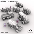 Tabletop Terrain Terrain 32mm / Full Set District 12 Vehicles