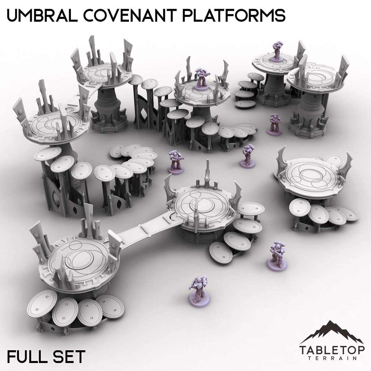 Tabletop Terrain Terrain 32mm / Full Set Umbral Covenant Platforms