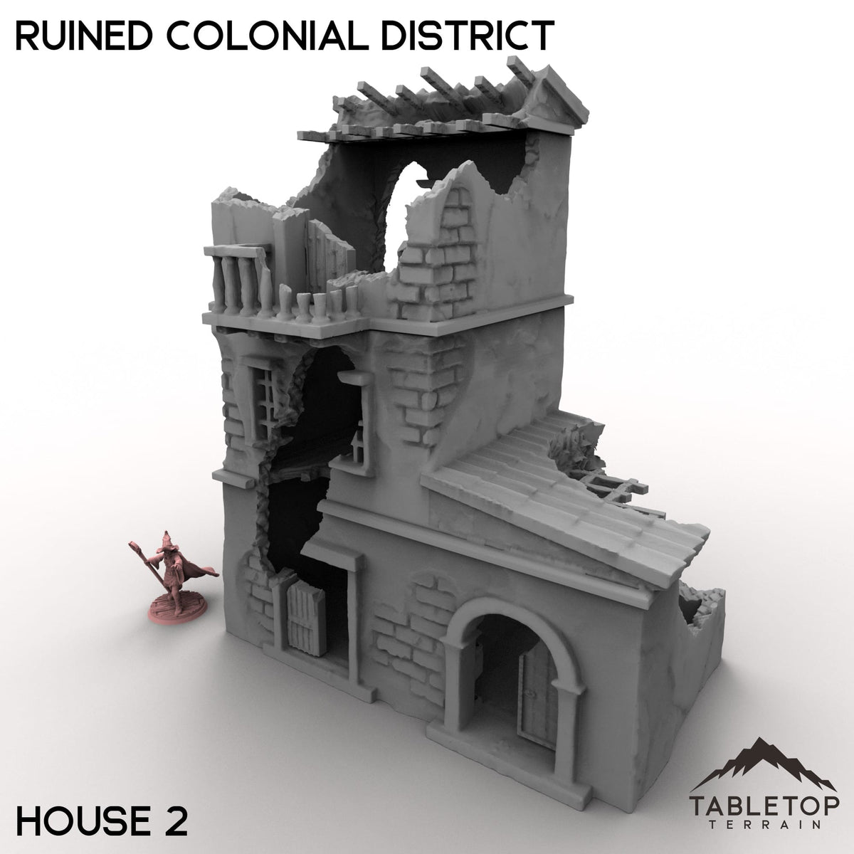 Tabletop Terrain Terrain 32mm / House 2 Ruined Colonial District