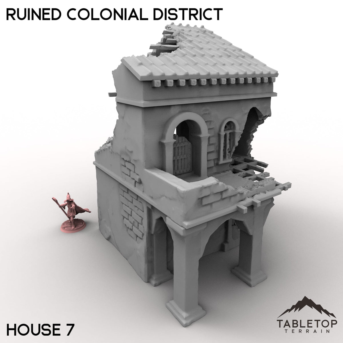 Tabletop Terrain Terrain 32mm / House 7 Ruined Colonial District
