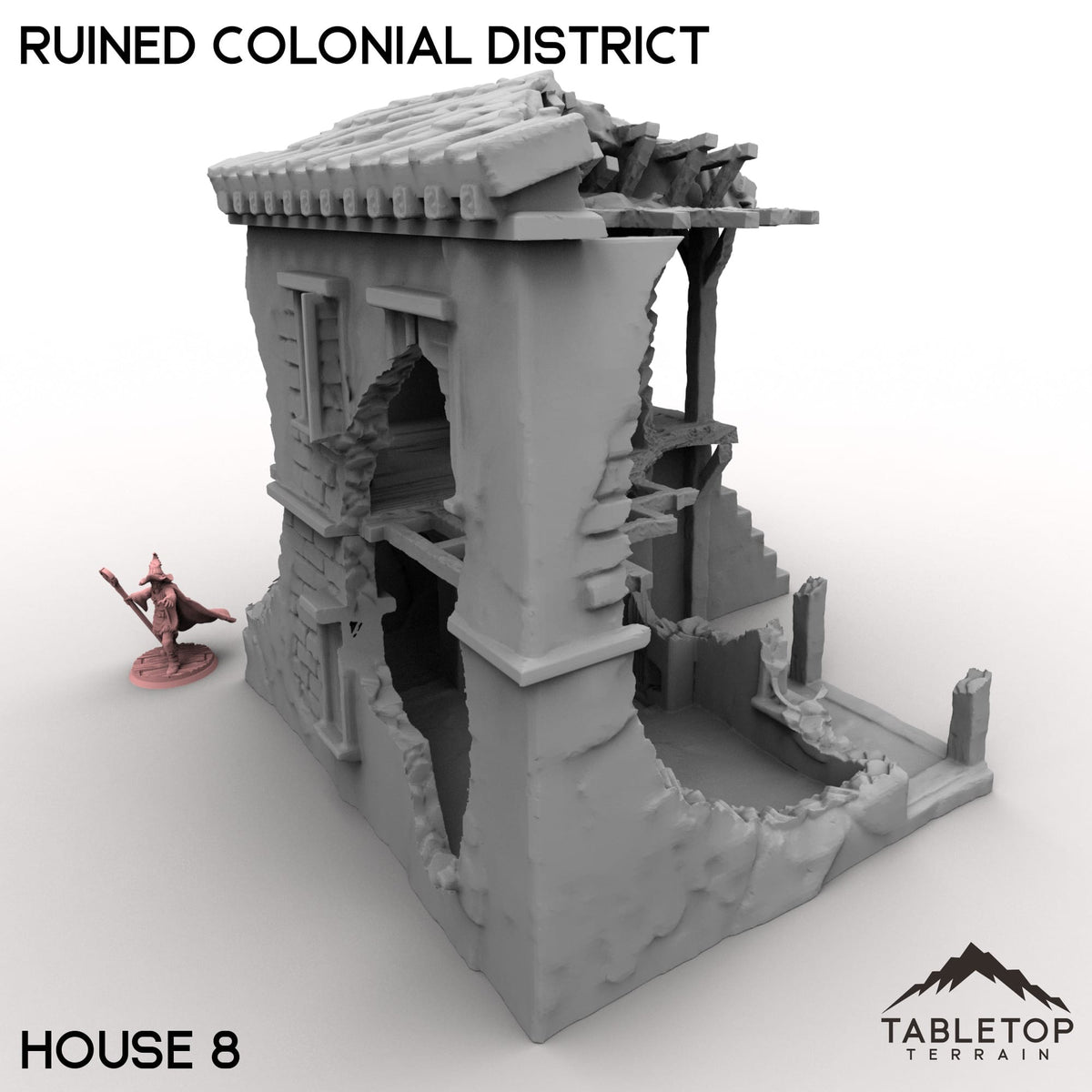 Tabletop Terrain Terrain 32mm / House 8 Ruined Colonial District