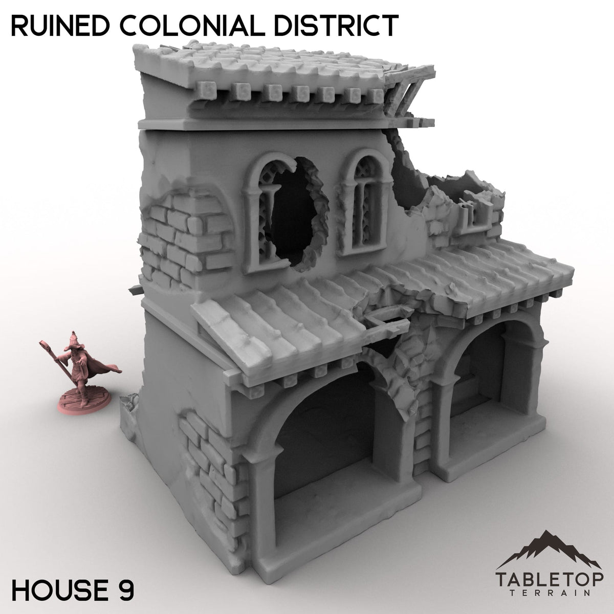 Tabletop Terrain Terrain 32mm / House 9 Ruined Colonial District