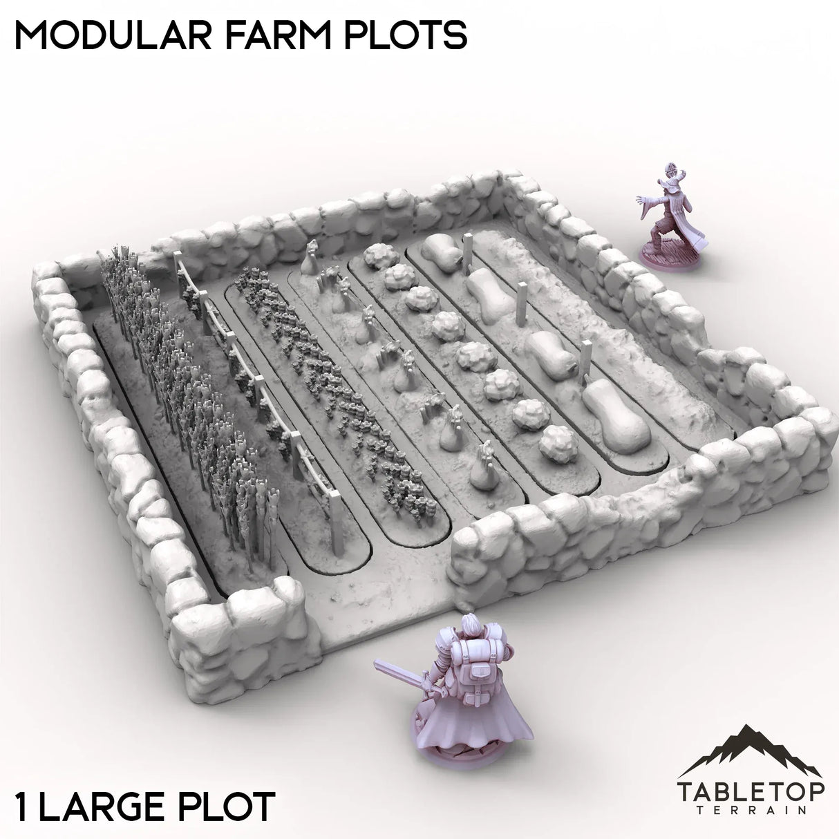 Tabletop Terrain Terrain 32mm / Large Modular Farm Plots