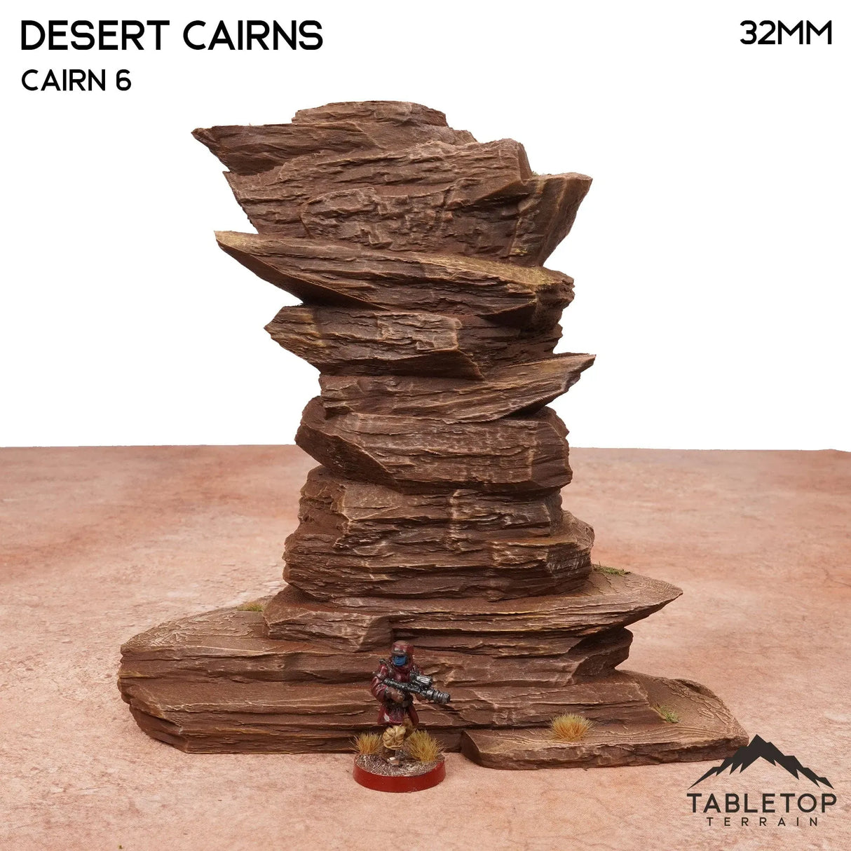 Tabletop Terrain Terrain 32mm / Mountain 6 Desert Cairns