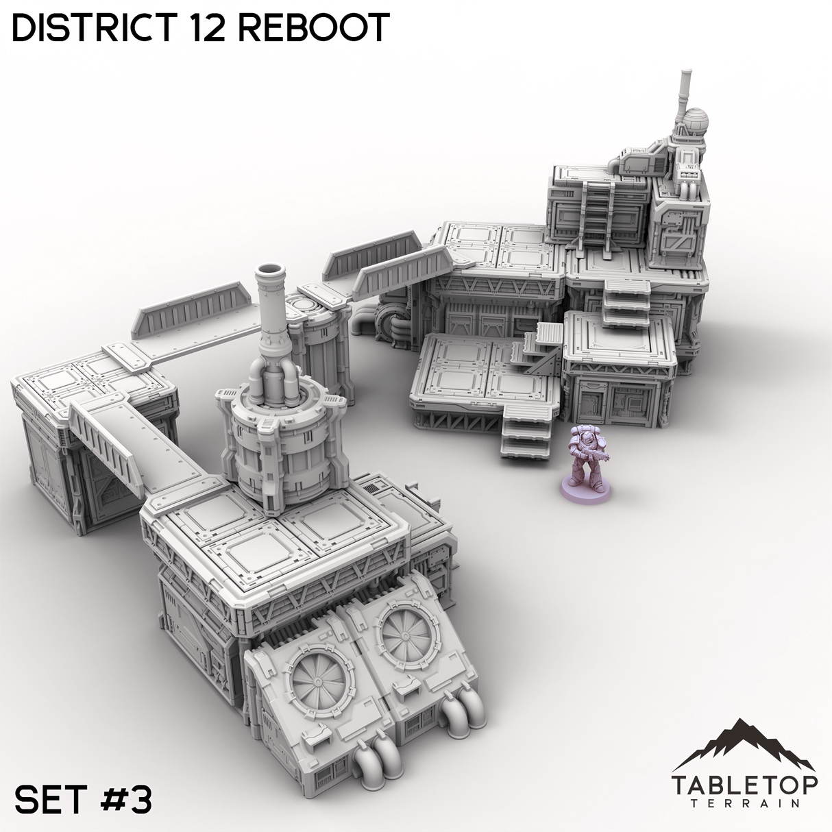 Tabletop Terrain Terrain 32mm / Set 3 District 12 Reboot