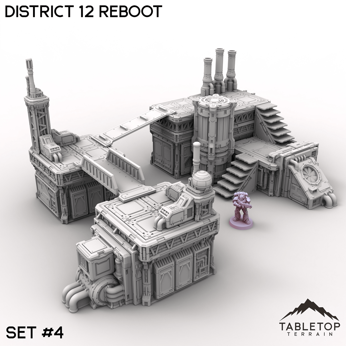 Tabletop Terrain Terrain 32mm / Set 4 District 12 Reboot