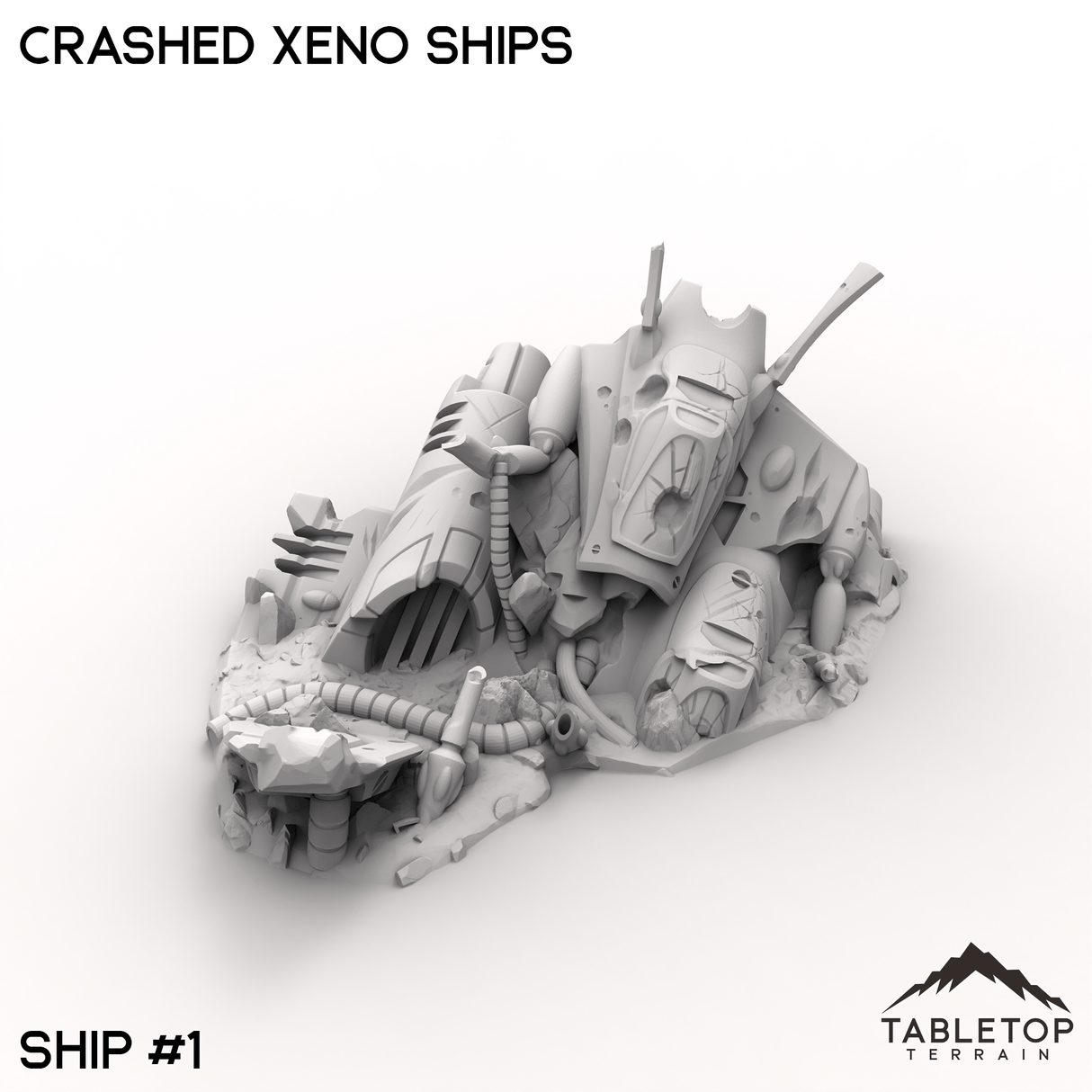 Tabletop Terrain Terrain 32mm / Ship 1 Crashed Xeno Ships
