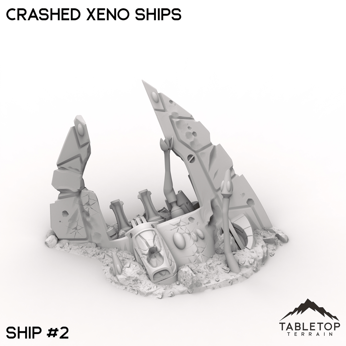 Tabletop Terrain Terrain 32mm / Ship 2 Crashed Xeno Ships