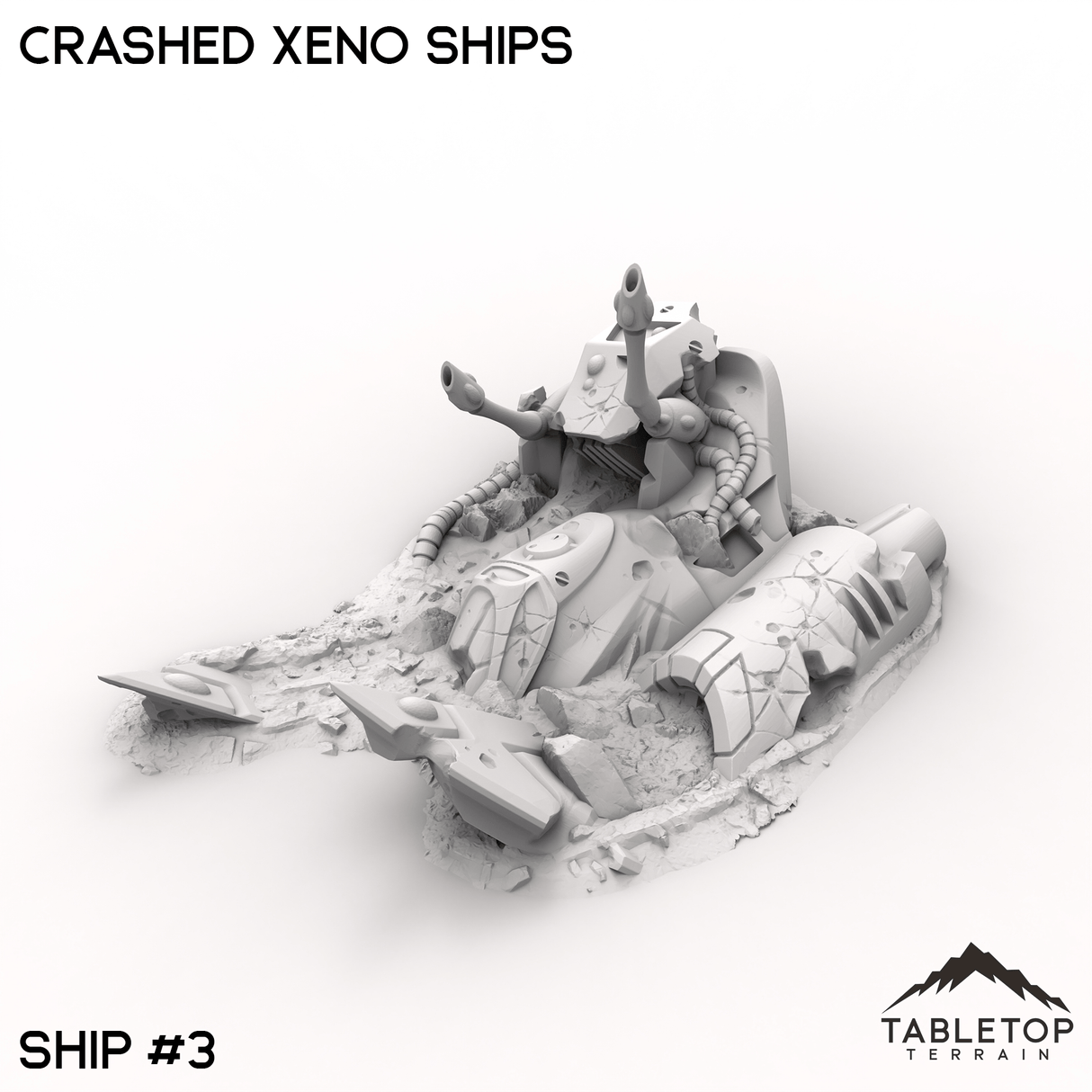 Tabletop Terrain Terrain 32mm / Ship 3 Crashed Xeno Ships