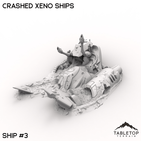 Tabletop Terrain Terrain 32mm / Ship 3 Crashed Xeno Ships