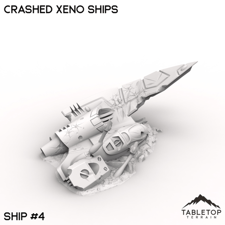 Tabletop Terrain Terrain 32mm / Ship 4 Crashed Xeno Ships