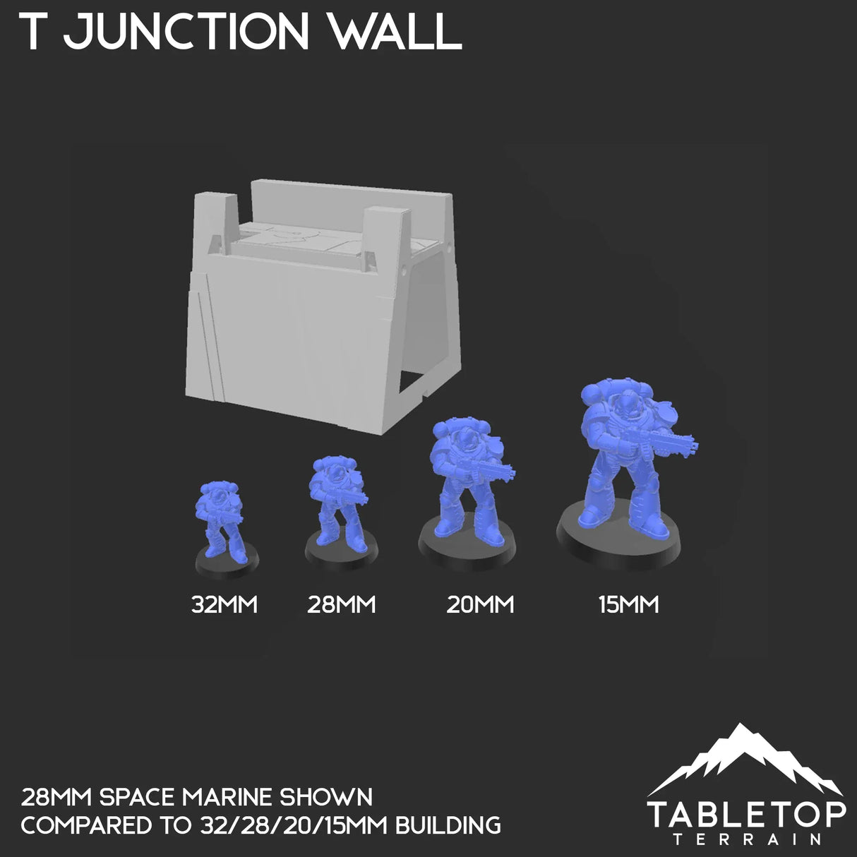 Tabletop Terrain Terrain 32mm / T Junction Slumbering Machines Tombcity Wall Builder