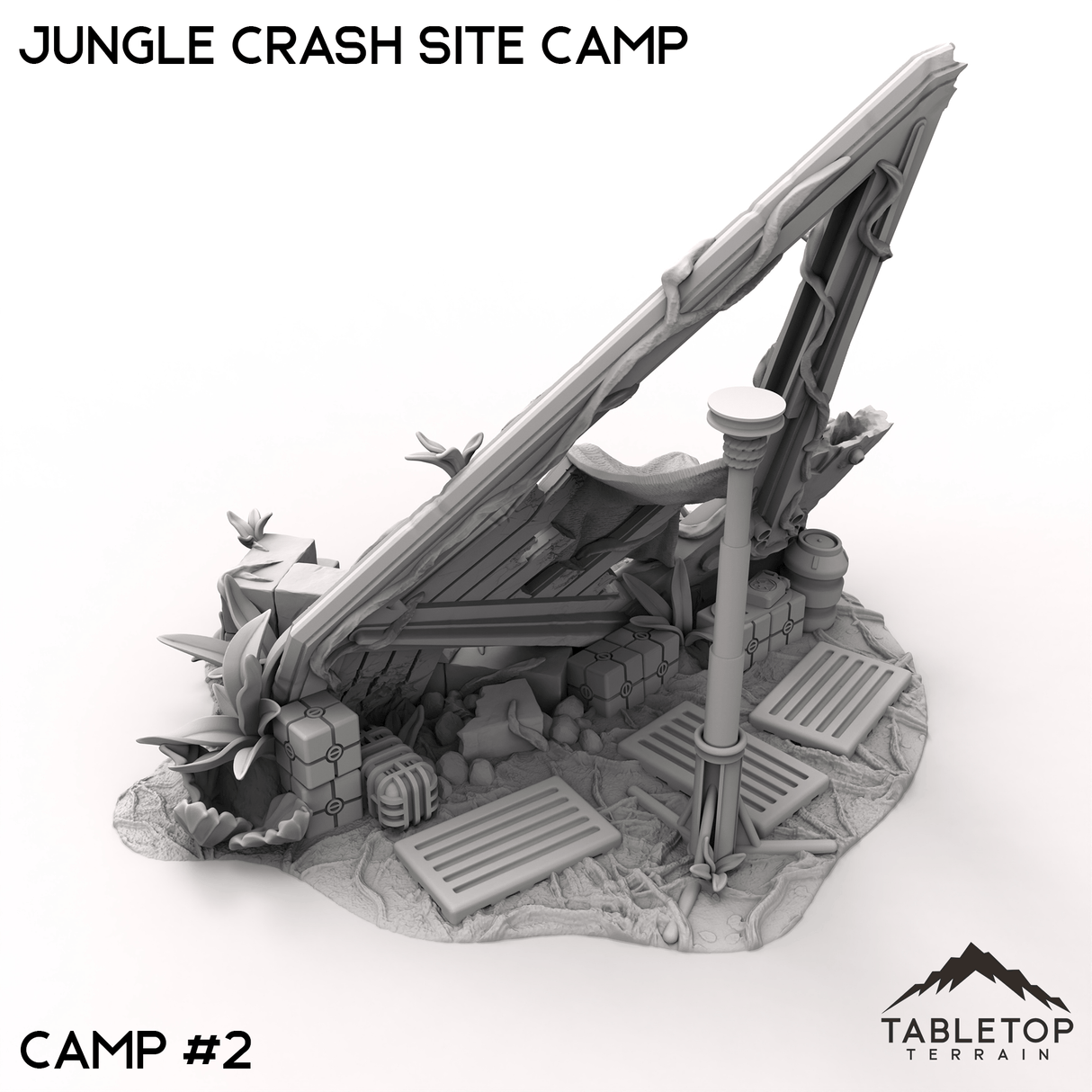 Tabletop Terrain Terrain 40mm / Camp 2 Jungle Crash Site Camp