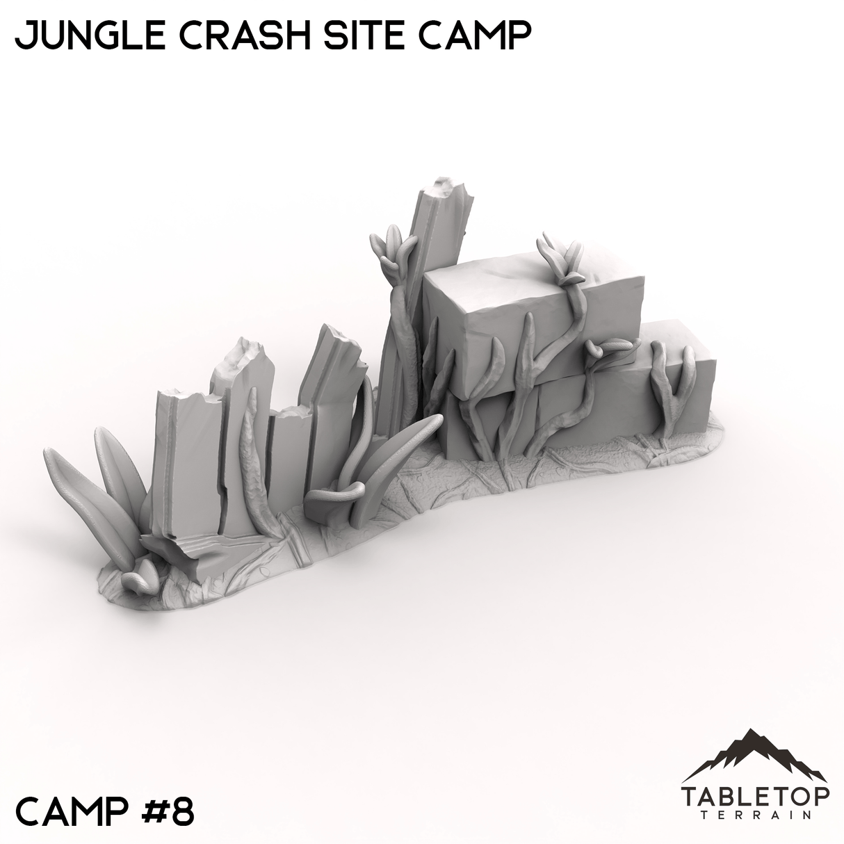 Tabletop Terrain Terrain 40mm / Camp 8 Jungle Crash Site Camp