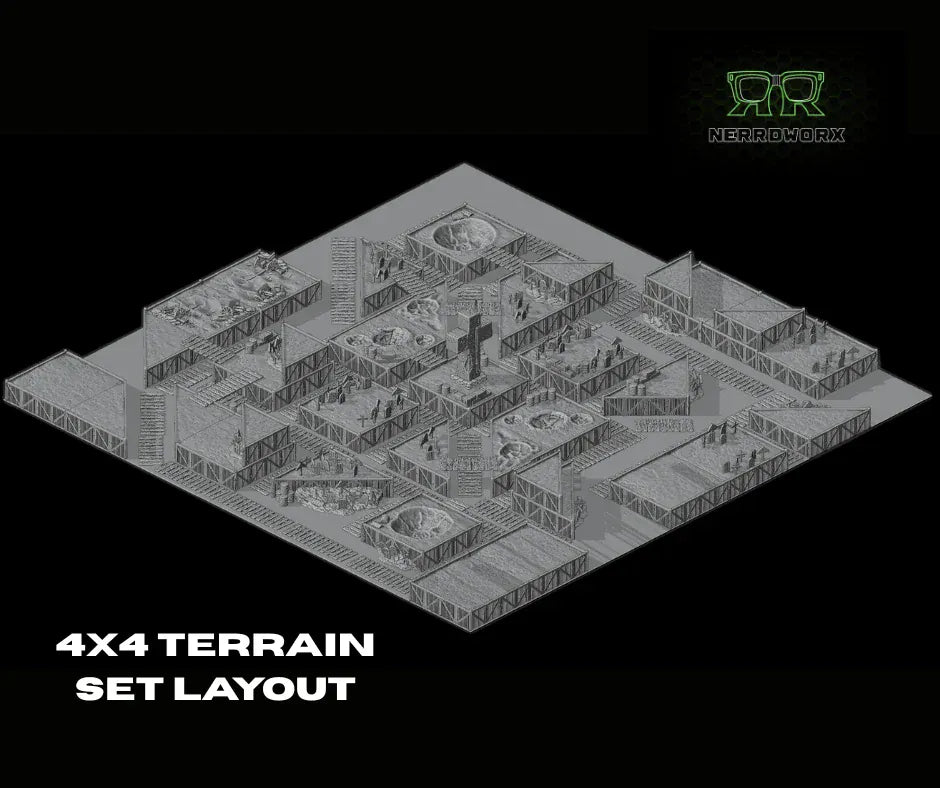 Tabletop Terrain Terrain 4x4 Battlefield Trench Wars - Full Table Collection