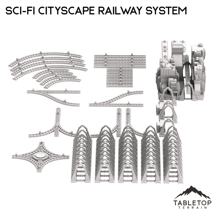 Tabletop Terrain Terrain 6mm Sci-Fi Cityscape Elevated Rail System