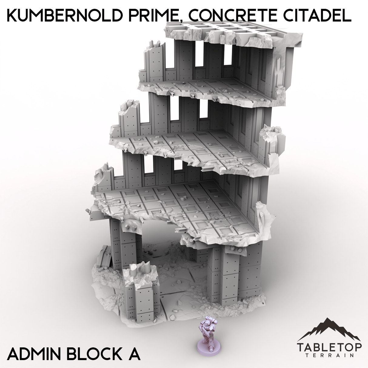 Tabletop Terrain Terrain Admin Block A / 28/32mm Kumbernold Prime, Concrete Citadel