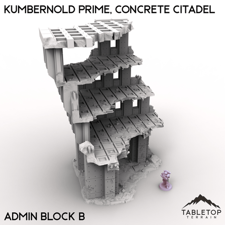 Tabletop Terrain Terrain Admin Block B / 28/32mm Kumbernold Prime, Concrete Citadel