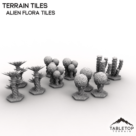 Tabletop Terrain Terrain Alien Flora Tiles HEXTECH Terrain Tiles - 6mm