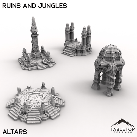 Tabletop Terrain Terrain Altars / 32mm Ruins and Jungles