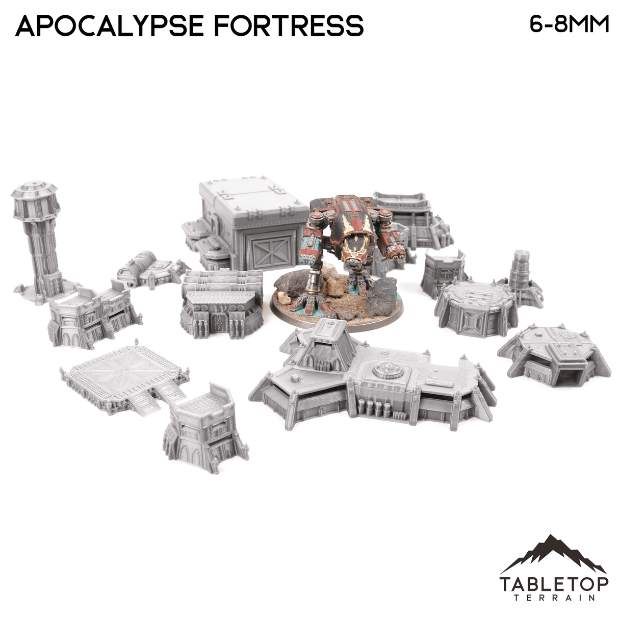 Tabletop Terrain Terrain Apocalypse Fortress 8mm Small Scale Terrain Pack