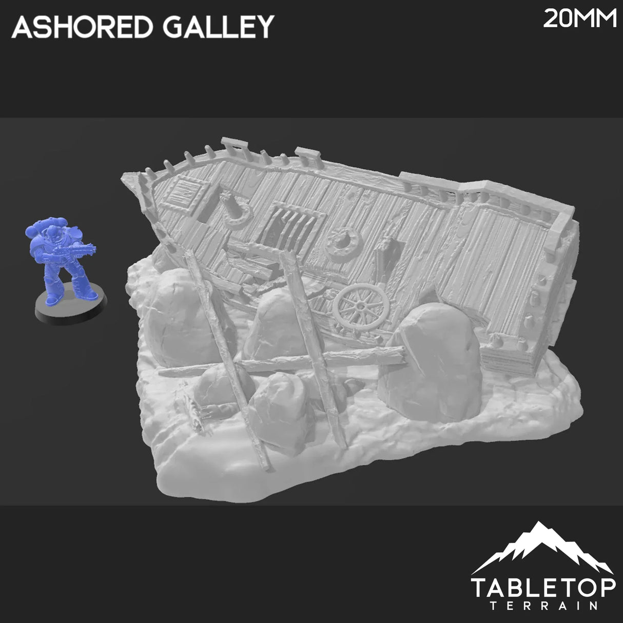 Tabletop Terrain Terrain Ashored Galley