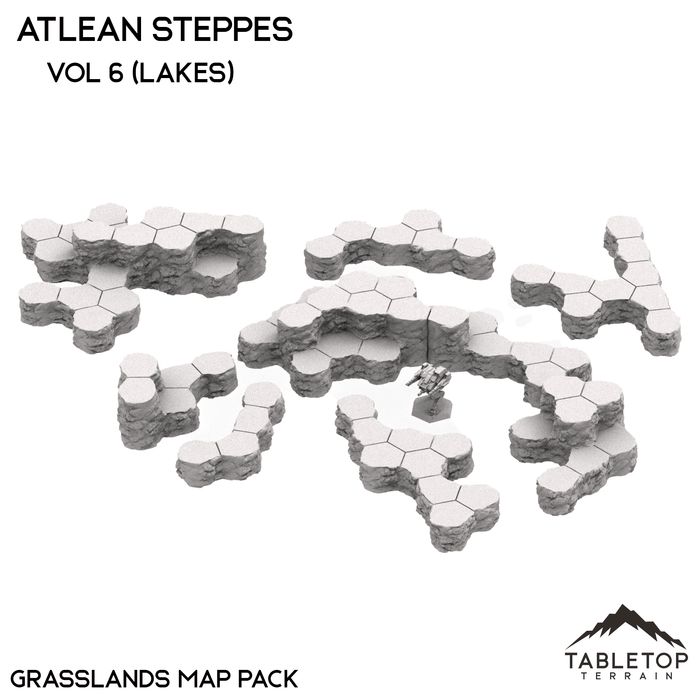 Tabletop Terrain Terrain Atlean Steppes Map Hill Sets - Hextech - 6mm