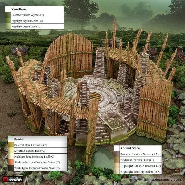 Tabletop Terrain Terrain Bamboo Arena - The Gloaming Swamp