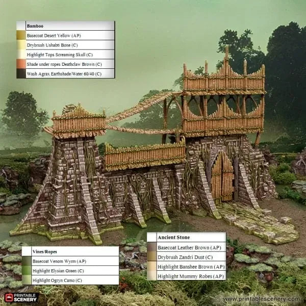 Tabletop Terrain Terrain Bamboo Fort Walls - The Gloaming Swamp