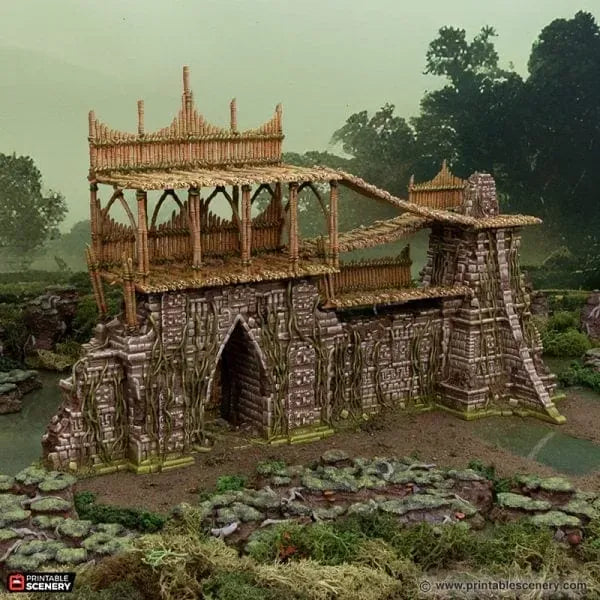 Tabletop Terrain Terrain Bamboo Fort Walls - The Gloaming Swamp