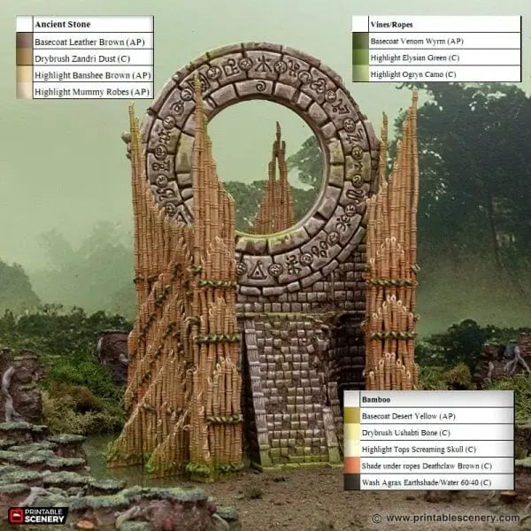 Tabletop Terrain Terrain Bamboo Portal - The Gloaming Swamp