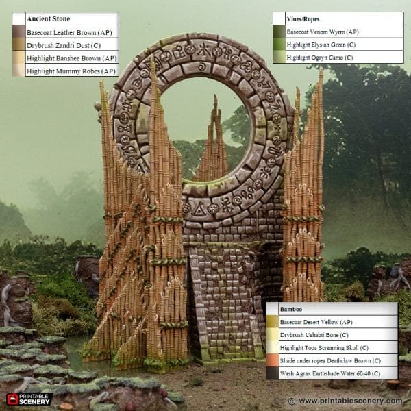 Tabletop Terrain Terrain Bamboo Portal - The Gloaming Swamp