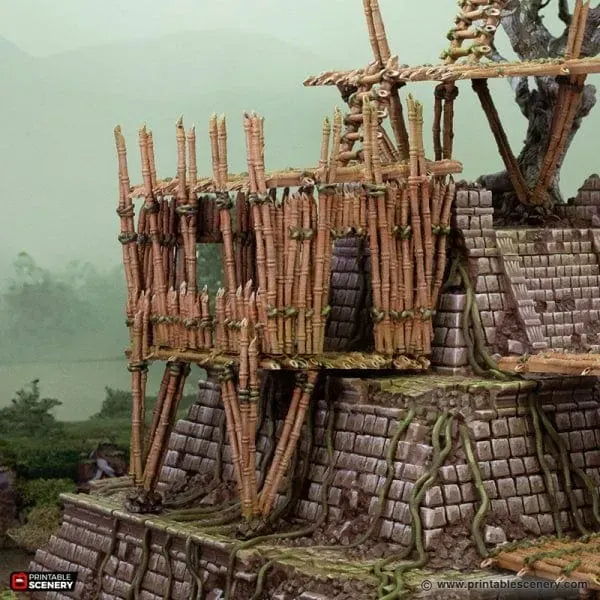 Tabletop Terrain Terrain Bamboo Temple - The Gloaming Swamp