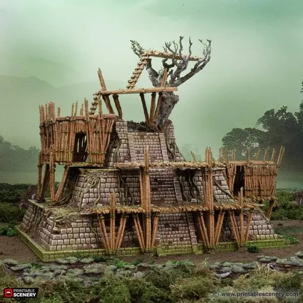 Tabletop Terrain Terrain Bamboo Temple - The Gloaming Swamp