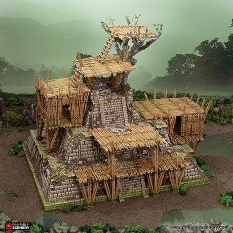 Tabletop Terrain Terrain Bamboo Temple - The Gloaming Swamp