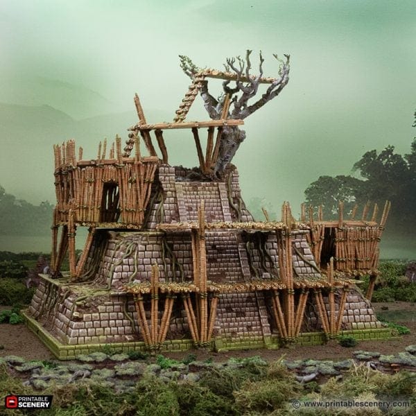 Tabletop Terrain Terrain Bamboo Temple - The Gloaming Swamp