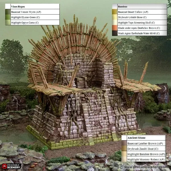 Tabletop Terrain Terrain Bamboo Throne - The Gloaming Swamp