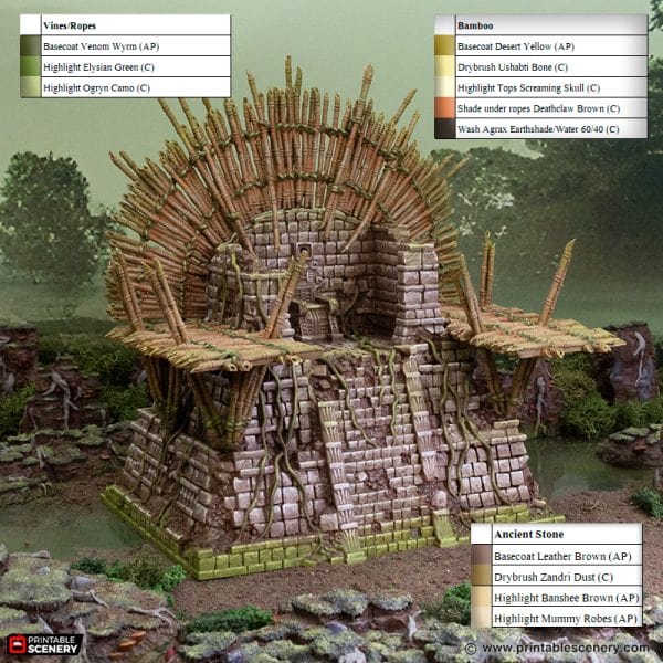 Tabletop Terrain Terrain Bamboo Throne - The Gloaming Swamp