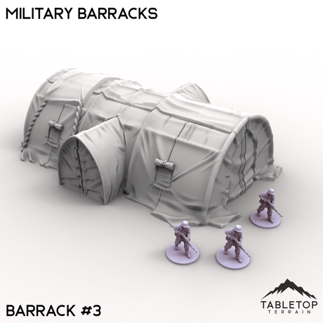 Tabletop Terrain Terrain Barrack 3 / 32mm Military Barracks