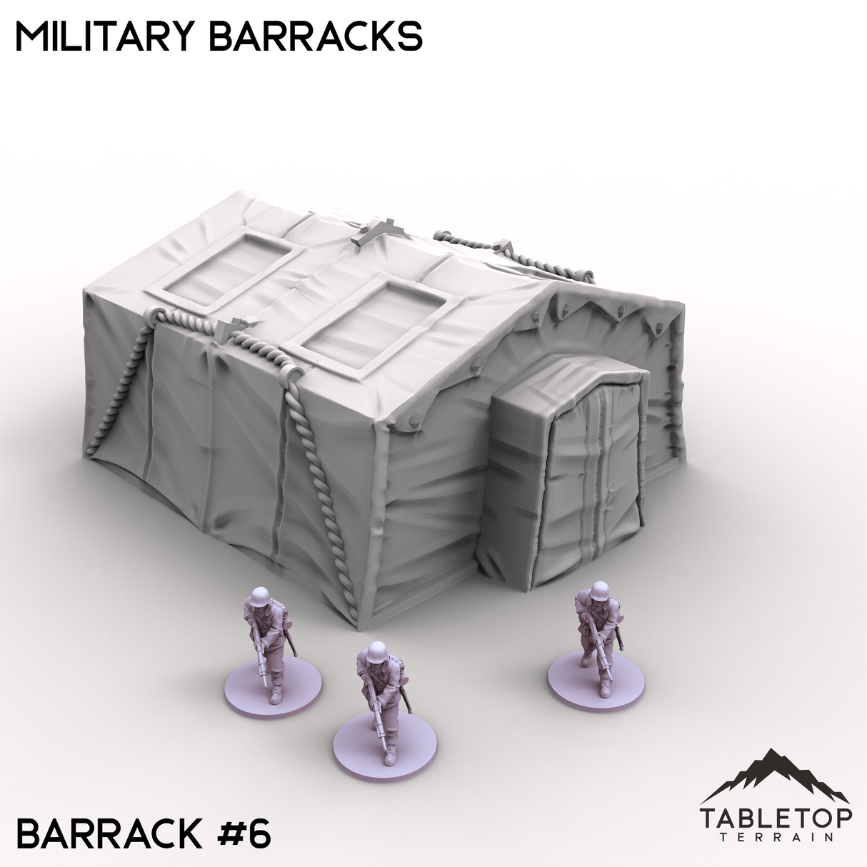 Tabletop Terrain Terrain Barrack 6 / 32mm Military Barracks
