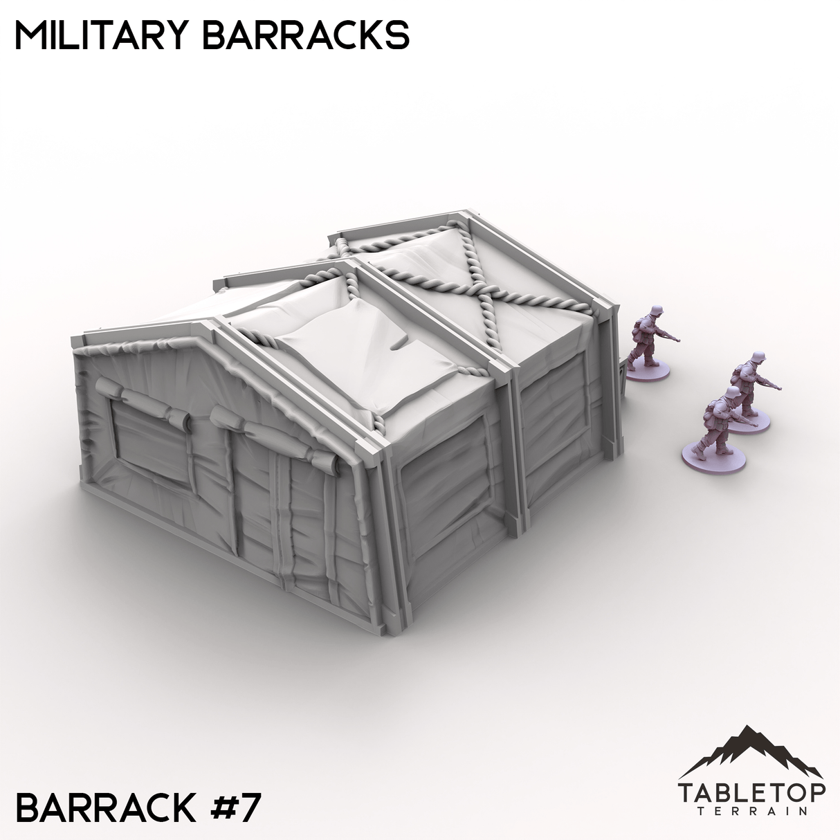Tabletop Terrain Terrain Barrack 7 / 32mm Military Barracks