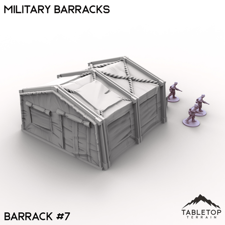 Tabletop Terrain Terrain Barrack 7 / 32mm Military Barracks