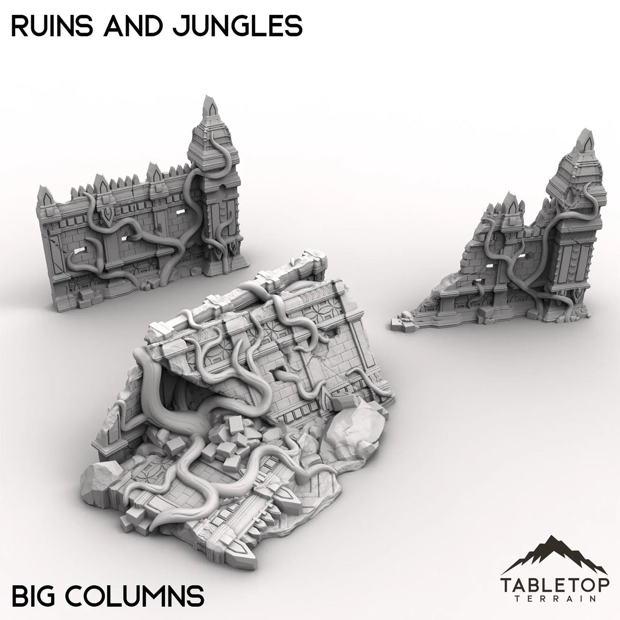 Tabletop Terrain Terrain Big Columns / 32mm Competitive Fantasy Ruins and Jungles
