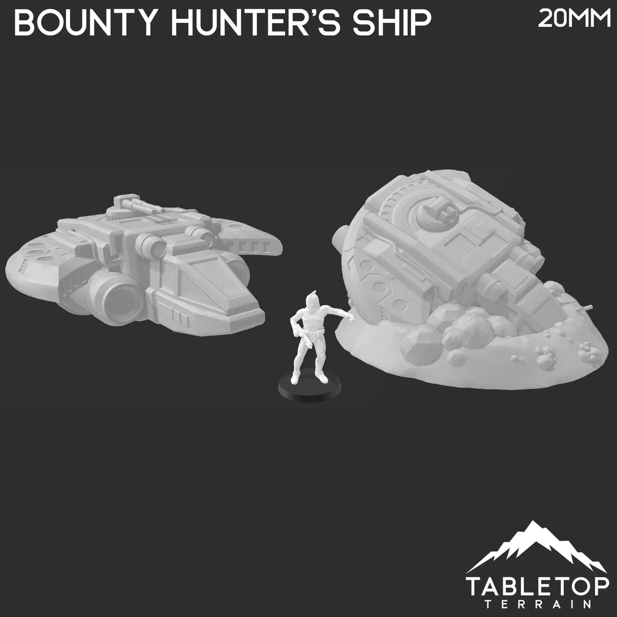 Tabletop Terrain Terrain Bounty Hunter's Ship / Crashed Ship - Star Wars Legion Terrain