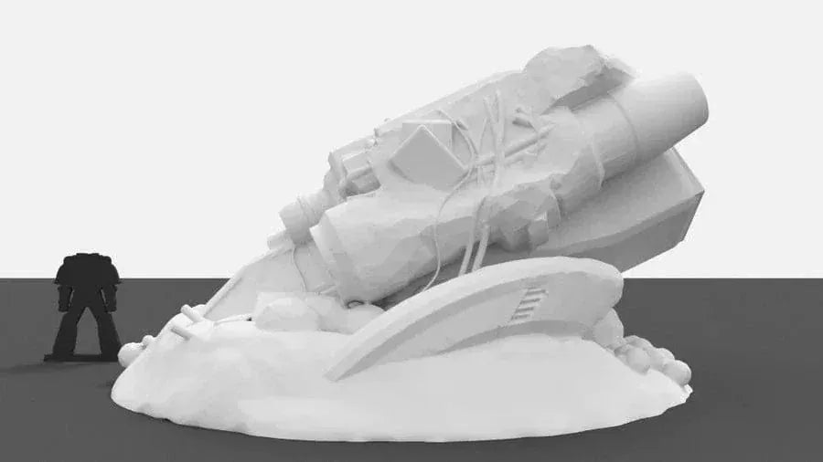 Tabletop Terrain Terrain Bounty Hunter's Ship / Crashed Ship - Star Wars Legion Terrain