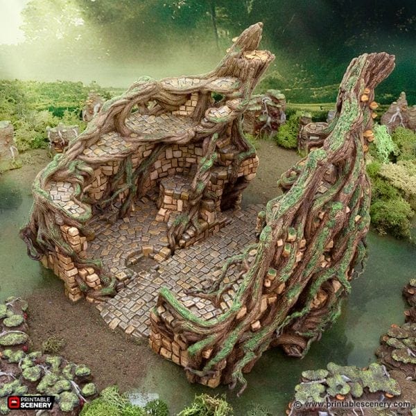 Tabletop Terrain Terrain Brackencourt Fortress - The Gloaming Swamp
