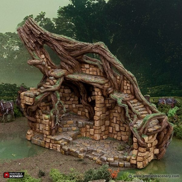 Tabletop Terrain Terrain Brackencourt Fortress - The Gloaming Swamp