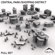 Tabletop Terrain Terrain Central Park/Shopping District Full Set HEXTECH Central Park/Shopping District - City Map Pack