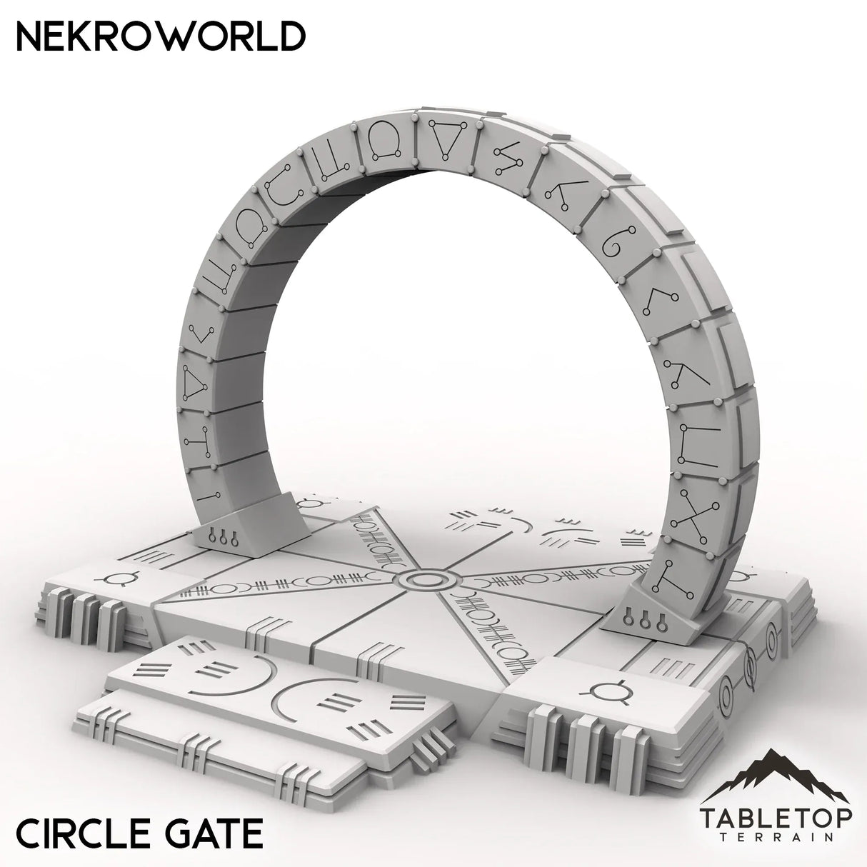 Tabletop Terrain Terrain Circle Gate / 32mm NekroWorld