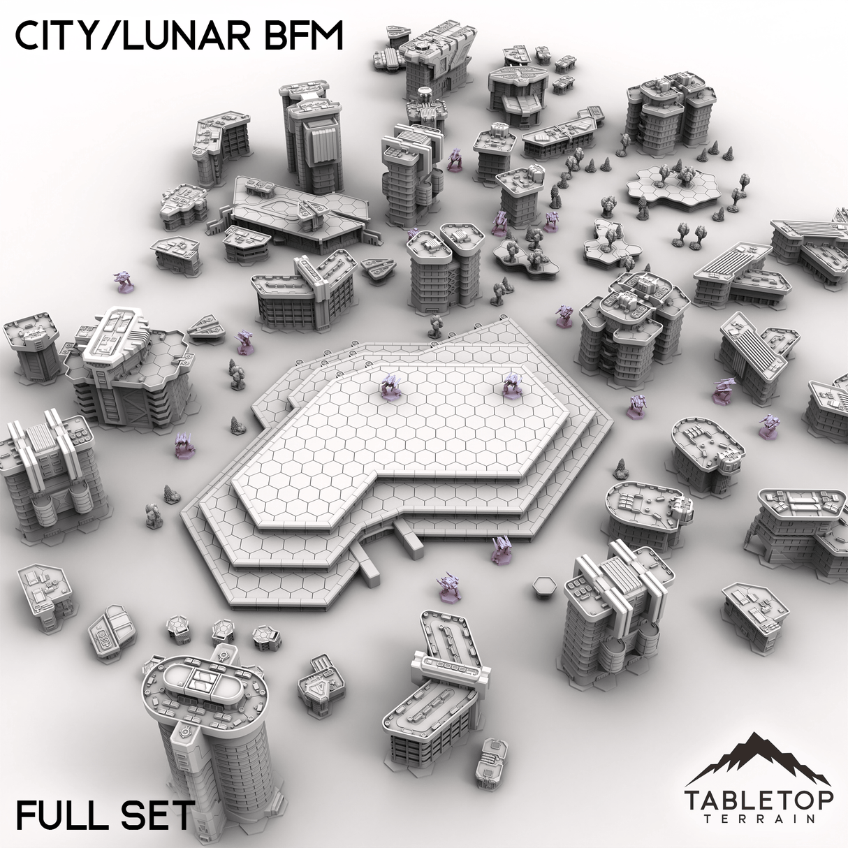 Tabletop Terrain Terrain City/Lunar BFM Full Set HEXTECH City/Lunar BFM - City Map Pack